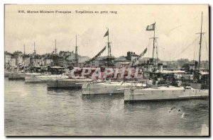 Old Postcard Boat War Marine Militaire Francaise Torpilleurs the small row