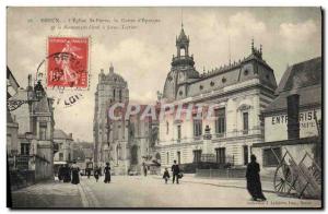 Old Postcard Dreux The Bank & # 39eglise St Pierre Caisse d & # 39Epargne and...