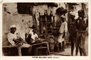 PC ADEN WATER SELLERS REAL PHOTO YEMEN (a31444)