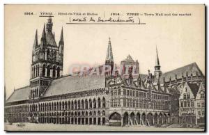 Belgie Belgium Ypres Postcard Old City Hall and halls