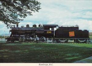 Canada Canadian National Railway Locomotive #2141 Riverside Park Kamloops Bri...