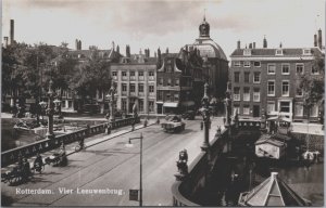 Netherlands Rotterdam Vier Leeuwenbrug Vintage RPPC C183