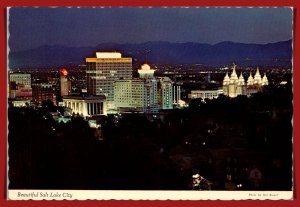 Utah, Salt Lake City - Panorama Night View - [UT-085X]