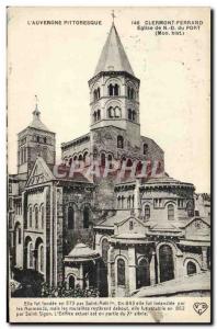 Postcard Clermont Ferrand Old Church From the port ND