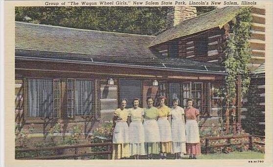 Illinois Springfield Group Of The Wagon Wheel Girls New Salem State Park Linc...