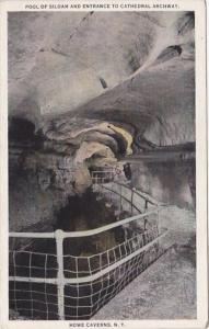 New York Howe Caverns Pool Of Siloam & Entrance To Cathedral Archway