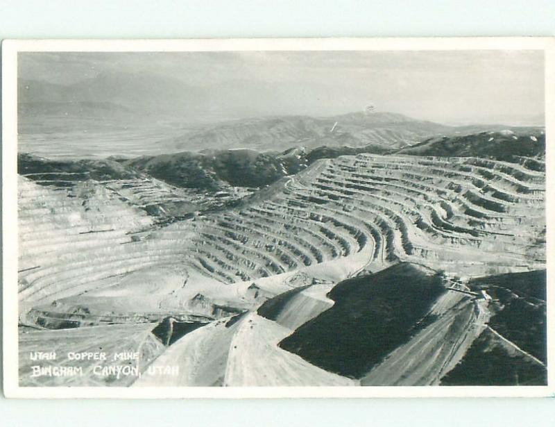 Pre-1950 rppc NICE VIEW Bingham Canyon - Near Salt Lake City Utah UT W0452