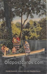 Florida Seminole Indians, Dug Out Canoe Florida, USA Unused 