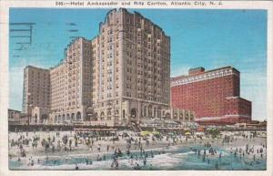 New Jersey Atlantic City Hotel Ambassador and Ritz Carlton 1935