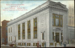 Jamestown NY National Chautauqua City Bank c1910 Postcard