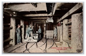 Ishpeming Mich. Michigan Electric Haulage Underground Postcard