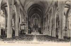 CPA Fougeres interieur de l'Eglise St Leonard (1237729)