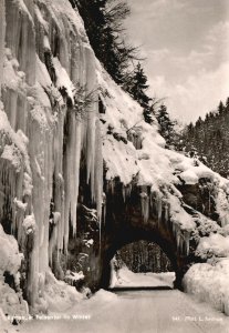 Vintage Postcard Ramsauer Felsentor Im Winter Upper Franconia Germany