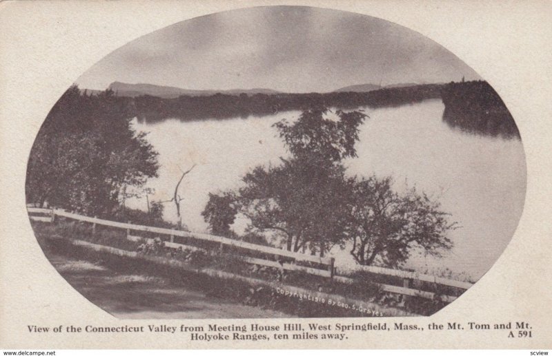 WEST SPRINGFIELD, Massachusetts, 1900-10s; View of the Connecticut Valley Riv...