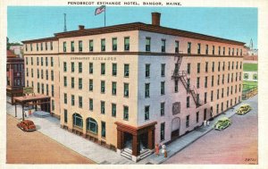 Vintage Postcard 1930's Penobscot Exchange Hotel Historic Landmark Bangor Maine