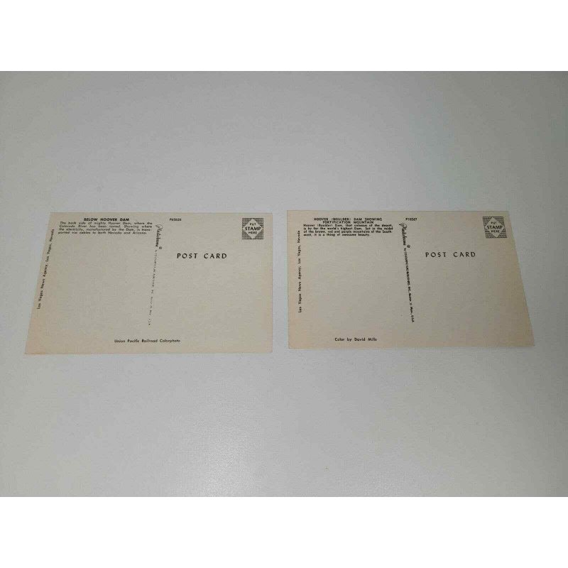 Hoover Dam Fortification Mountain Below the Dam NV Postcard Set 2