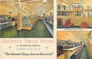 1940s Asheville North Carolina Goode's Department Store Postcard 25-12063