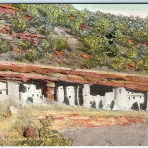 1909 Manitou, Colorado Cliff Dwellers Ruins Litho Photo Postcard Tunnel Kwin A35