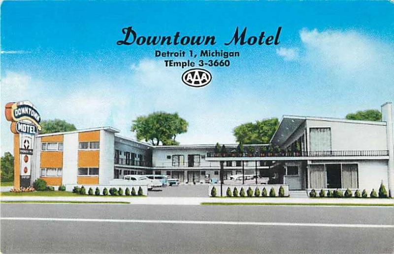 Downtown Motel Detroit Michigan MI 3550 Woodward Avenue