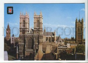 441197 Great Britain 1980 London Westminster Abbey RPPC to Germany advertising