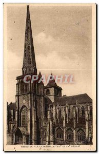 Old Postcard The Cathedral Treguier