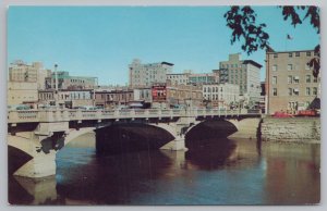 Cedar Rapids Iowa~Skyline As Seen From Linn County Court House~Vintage Postcard 