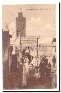 Morocco Old Postcard Oudja Entrance of Mosque