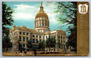 Atlanta  Georgia   State Capitol Building  Embossed  Postcard  c1915