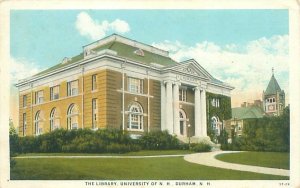 Durham New Hampshire University Library White Border Postcard Unused