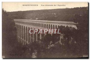 Postcard Old Roquefavour Vue Generale of Aqueduct