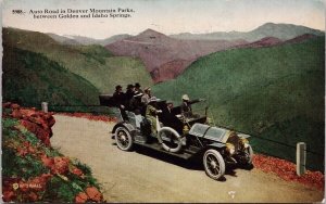 Auto Road in Denver Mountain Parks btw Golden and Idaho Springs CO Postcard H26
