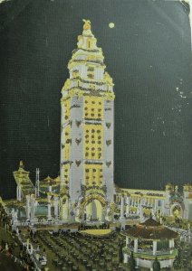 C.1905-10 Mica Dreamland Tower Night Coney Island, NY Vintage Postcard P88