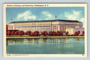 Bureau Of Printing And Engraving, Washington DC Linen Postcard 