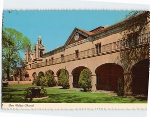 Postcard San Felipe Church Old Town Albuquerque New Mexico USA