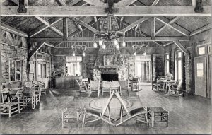 Postcard Interior Abe Martin Lodge Brown County State Park in Nashville, Indiana