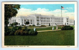 GREEN BAY, WI Wisconsin ~ East HIGH SCHOOL 1936  Curt Teich Postcard