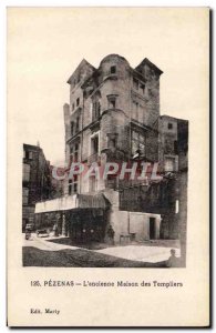 Postcard Old Pezenas Old house Templar