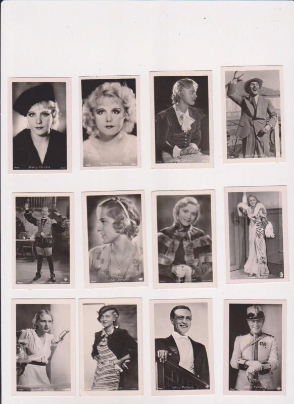 FILM CINÉMA MOVIE 100 Vintage ROSS Real Photo CIGARETTE Cards 1930's