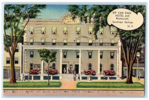 1944 Rip Vam Dam Hotel And Restaurant Saratoga Springs New York NY Postcard