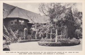 Rear View Of Monastery St John Of God Los Angeles California Albertype