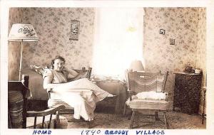 Quoddy Village ME 1940 Home Interior Postcard 