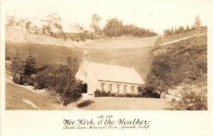 F38/ Glendale California Postcard RPPC c1930s Wee Kirk O' The Heather Church