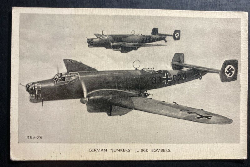 Mint Germany Picture postcard German Junkers JU 86K Bombers Luftwaffe ...