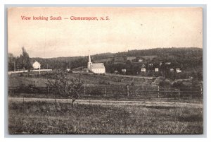 View Looking South Clementsport Nova Scotia Canada UNP DB Postcard