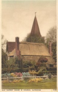 Postcard UK England Alfriston Old Clergy house church