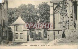 Postcard Old Chartres Eveche