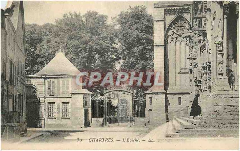 Old Postcard Chartres Eveche