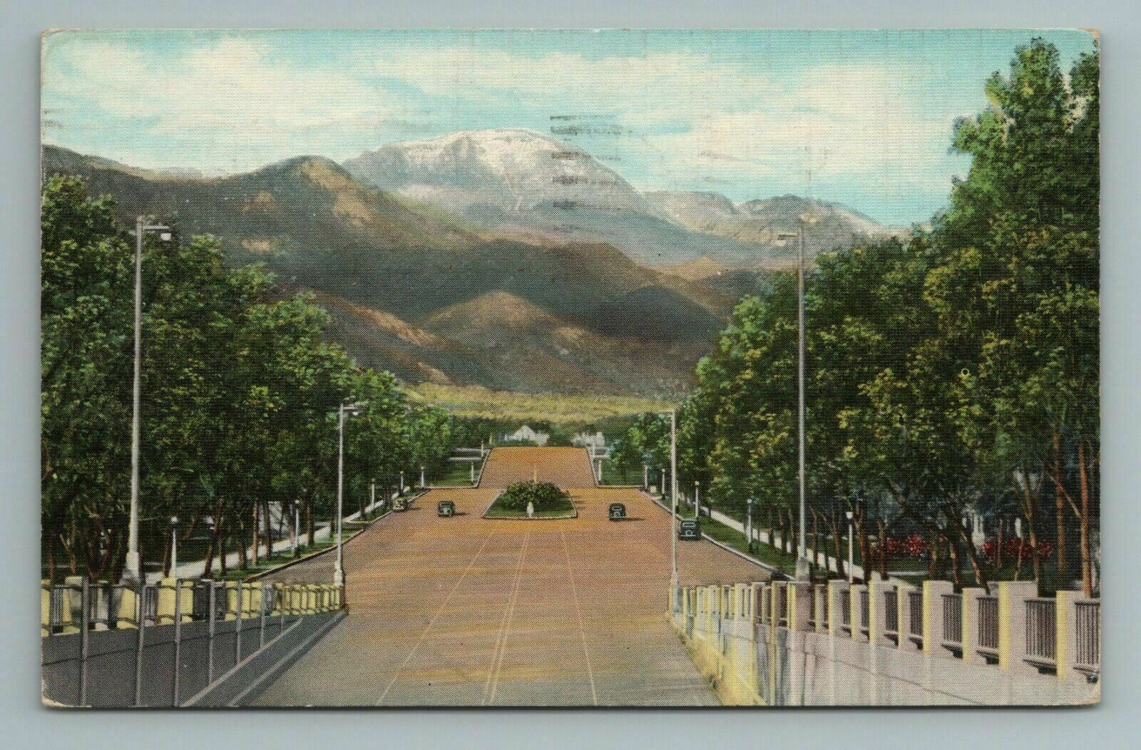 Pikes Peak Platte Ave Springs Colorado Postcard United States