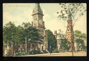 West Newton, Massachusetts/MA/Mass Postcard, City Hall, 1912!