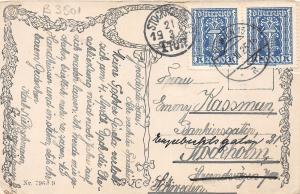 B3501 Austria Wien Praterstern Old tram tramway 1925  front/back scan